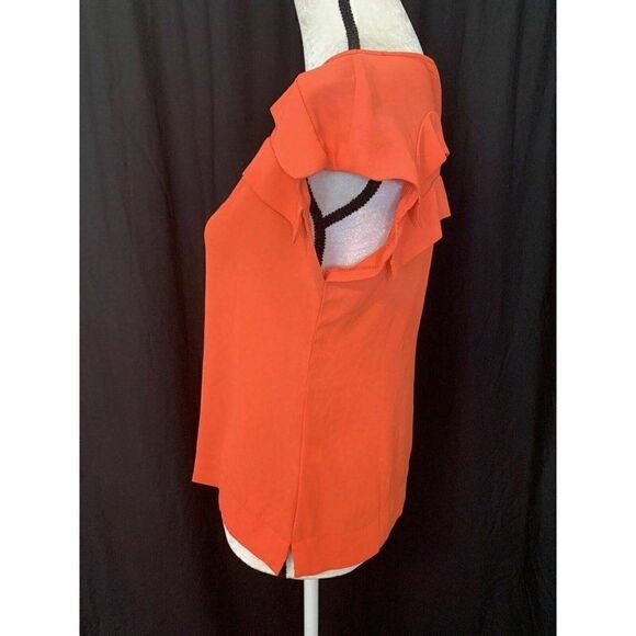 Banana Republic Solid Red Orange Short Sleeve top - Picture 3 of 7